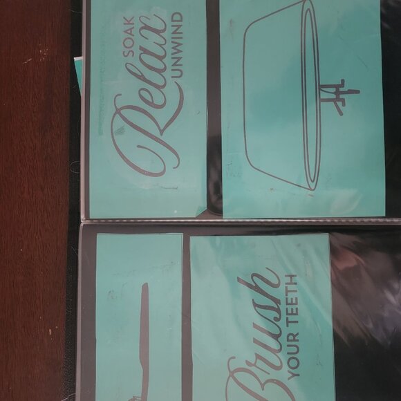 Bundled Reusable Silk Screen Stencils ~ 10 x 13 Binder ~Home, Laundry, Kitchen - Picture 10 of 16